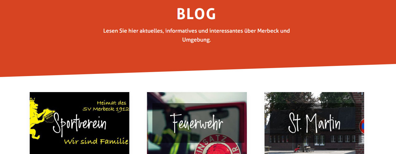 Blog Dorfmarketing Onlinemarketing bloggen für Merbeck